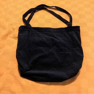 Black Corduroy Tote Bag Purse Handbag 90s 2000s Aesthetic School Bag